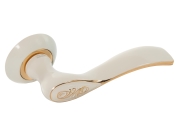Дверная ручка ORLANDO H240 белый никель золото